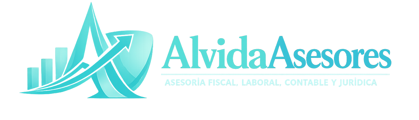 Logo de Alvida Asesores en colores turquesas
